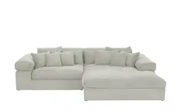 smart Ecksofa Lianea rechts Steingrau Cordstoff