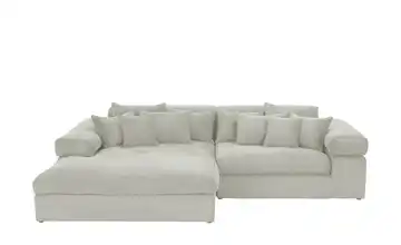 smart Ecksofa Lianea links Steingrau Cordstoff