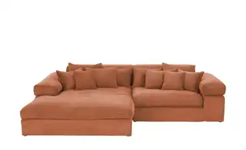 smart Ecksofa Lianea links Rostrot Cordstoff