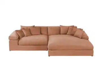 smart Ecksofa Lianea rechts Rostrot Webstoff
