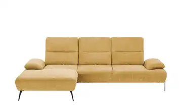 switch Ecksofa Cesar Sonnengelb links Flachgewebe grob