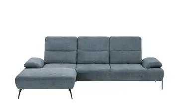 switch Ecksofa Cesar Blau links Flachgewebe grob