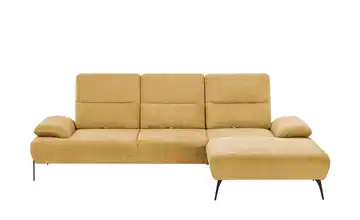switch Ecksofa Cesar Sonnengelb rechts Flachgewebe grob