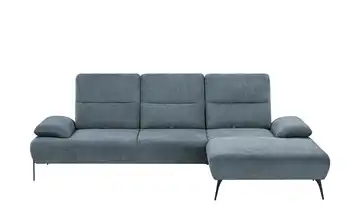 switch Ecksofa Cesar Blau rechts Flachgewebe grob