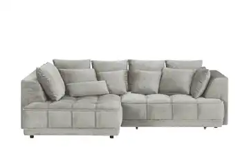 switch Ecksofa Tiga Greige links Erweiterte Funktion Mikrofaser in Velours-Optik