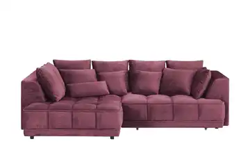 switch Ecksofa Tiga Beere links Erweiterte Funktion Mikrofaser in Velours-Optik
