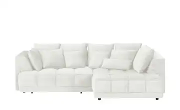 switch Ecksofa Tiga Cremeweiß rechts Erweiterte Funktion Mikrofaser in Velours-Optik