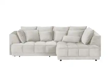 switch Ecksofa Tiga Beige rechts Erweiterte Funktion Mikrofaser in Velours-Optik