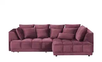 switch Ecksofa Tiga Beere rechts Erweiterte Funktion Mikrofaser in Velours-Optik