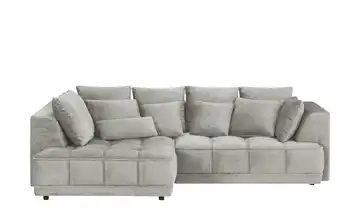 switch Ecksofa Tiga Greige links ohne Mikrofaser in Velours-Optik
