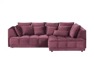 switch Ecksofa Tiga Beere rechts ohne Mikrofaser in Velours-Optik