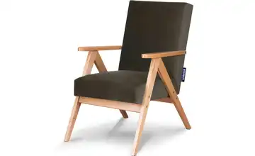 KONSIMO Sessel Naset Schwarz Velours