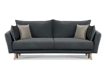 KONSIMO Einzelsofa Belmos Dunkelgrau Velours