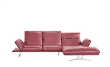 KOINOR Ecksofa Echtleder Francis Bordeauxrot rechts 2
