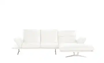 KOINOR Ecksofa Echtleder Francis Weiß rechts 2