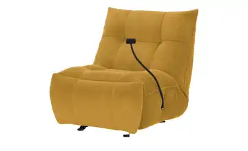 Sessel Relaxfunktion Tokyo Webstoff Senfgelb Elektrische Relaxfunktion