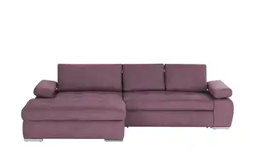 smart Ecksofa Ibby Flachgewebe fein links Lila/Violett