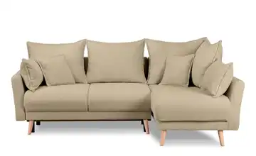 KONSIMO Ecksofa Belmos Beige rechts Boucléstoff