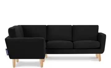 KONSIMO Ecksofa Tagio Schwarz links