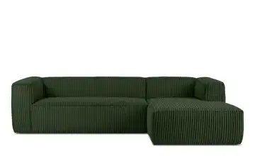 KONSIMO Ecksofa Ferox Dunkelgrün rechts