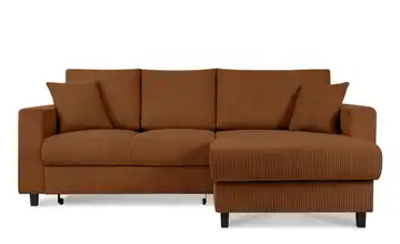 KONSIMO Ecksofa Egret Dunkelorange rechts