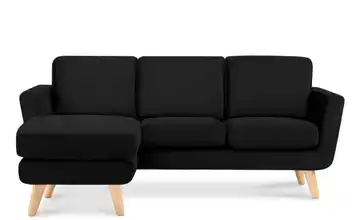 KONSIMO Ecksofa Tagio Schwarz links