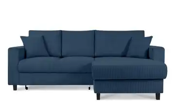 KONSIMO Ecksofa Egret Dunkelblau rechts