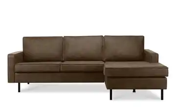 KONSIMO Ecksofa Invia Dunkelbraun rechts
