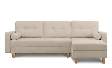 KONSIMO Ecksofa Eriso Cremeweiß