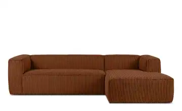 KONSIMO Ecksofa Ferox Dunkelorange rechts