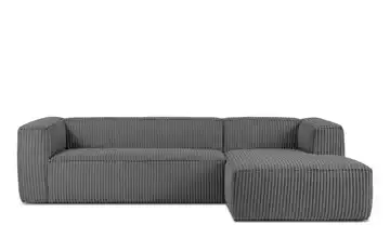 KONSIMO Ecksofa Ferox Dunkelgrau rechts