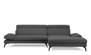KONSIMO Ecksofa Renar Dunkelgrau rechts