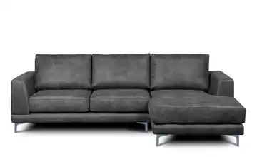 KONSIMO Ecksofa Holco Dunkelgrau rechts