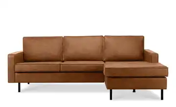 KONSIMO Ecksofa Invia Cognacbraun rechts