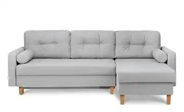 KONSIMO Ecksofa Eriso Silbergrau