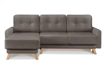 KONSIMO Ecksofa Visna Braun links