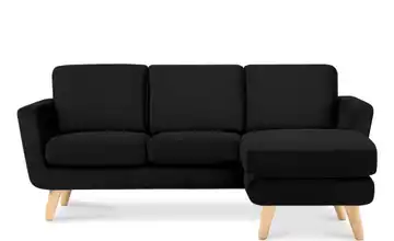 KONSIMO Ecksofa Tagio Schwarz rechts