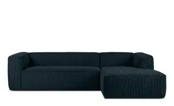 KONSIMO Ecksofa Ferox Dunkelblau rechts