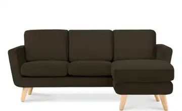 KONSIMO Ecksofa Tagio Haselnussbraun rechts