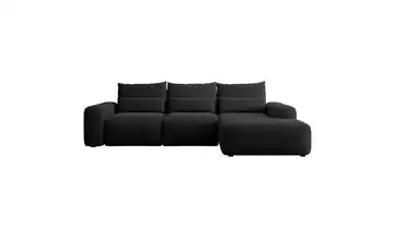 Selsey Ecksofa mit Schlaffunktion Carnos Schwarz rechts