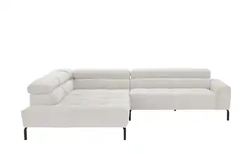 Max Schelling Ecksofa verstellbare Kopfteile MS Verve Erweiterte Funktion Silbergrau links