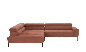 Max Schelling Ecksofa verstellbare Kopfteile MS Verve Erweiterte Funktion Rotbraun links