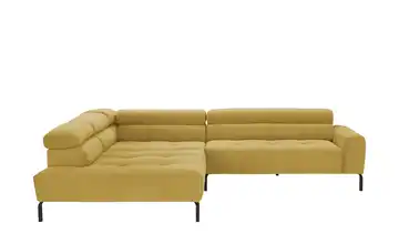 Max Schelling Ecksofa verstellbare Kopfteile MS Verve Erweiterte Funktion Gelb links