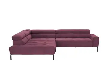 Max Schelling Ecksofa verstellbare Kopfteile MS Verve Erweiterte Funktion Beere links
