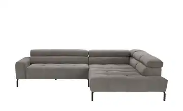 Max Schelling Ecksofa verstellbare Kopfteile MS Verve Erweiterte Funktion Grau rechts