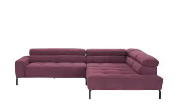 Max Schelling Ecksofa verstellbare Kopfteile MS Verve Erweiterte Funktion Beere rechts