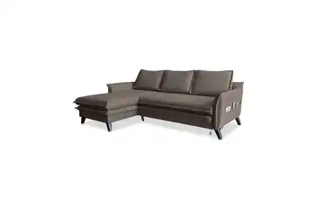 Miuform Ecksofa  mit Schlaffunktion Charming Charlie Braun links