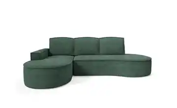 Ecksofa Flow Dunkelgrün links