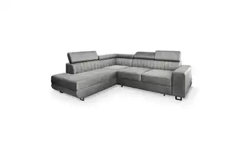 MASSENO Ecksofa mit Schlaffunktion Nola links Hellgrau