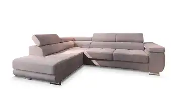 MASSENO Ecksofa mit Schlaffunktion Apiro links Lila/Violett